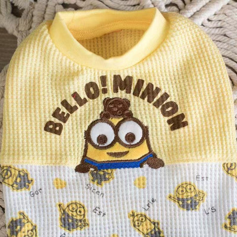 Minions Waffle Knit Patchwork T-Shirt image 4