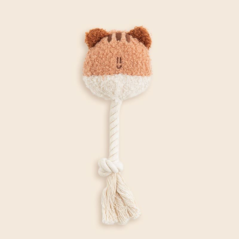 [Biteme] BonBon Green Furry Friends Rope Tug Toy - Squirrel image