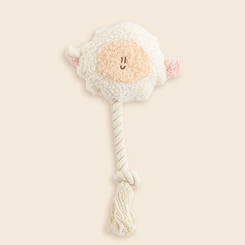 [Biteme] BonBon Green Furry Friends Rope Tug Toy - Lamb image