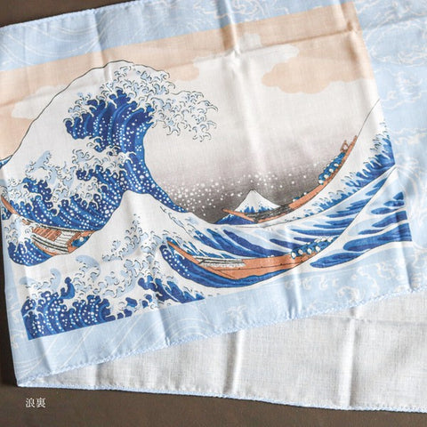 Hyogensha The Great Wave Ukiyo-e Cotton Tenugui Towel