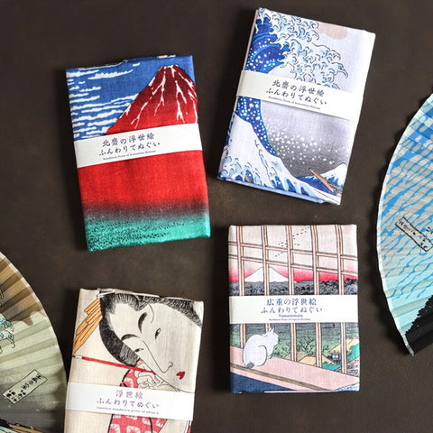 Hyogensha The Great Wave Ukiyo-e Cotton Tenugui Towel