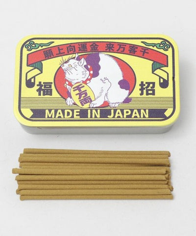 Kaya Ukiyo-e Cat Can Incense, Money Luck