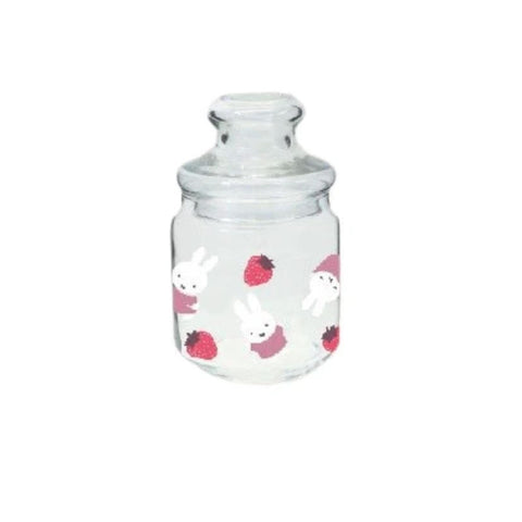 Miffy Strawberry Glass Storage Jar with Lid – Pink