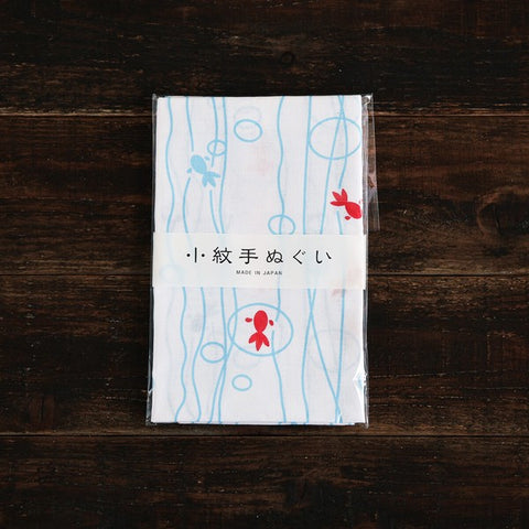Miyamoto Flowing Goldfish Japanese Tenugui Towel
