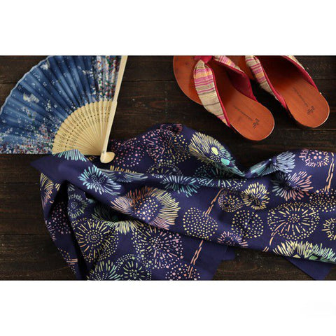 Todaya Shoten Fireworks Chusen Cotton Tenugui Towel