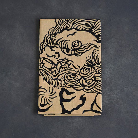 Todaya Shoten Lion & Peony Japanese Tenugui Towel