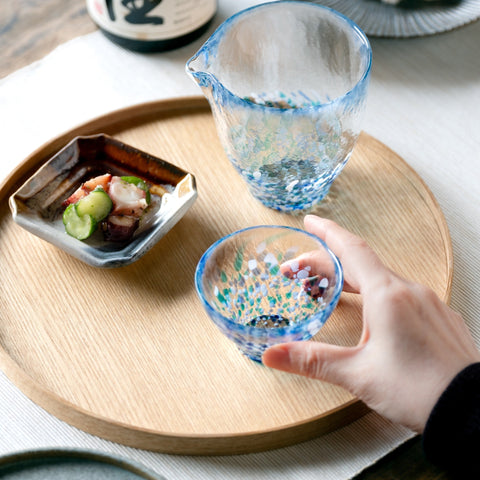 Tsugaru Vidro Ajisai Handmade Glass Sake Cup – 85ml