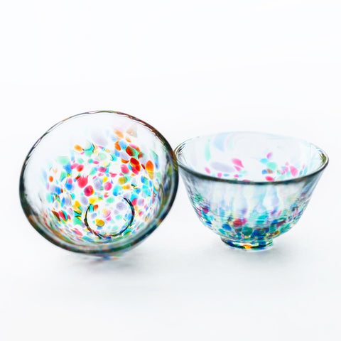 Tsugaru Vidro Nebuta Nagashi Handmade Glass Sake Cup – 50ml