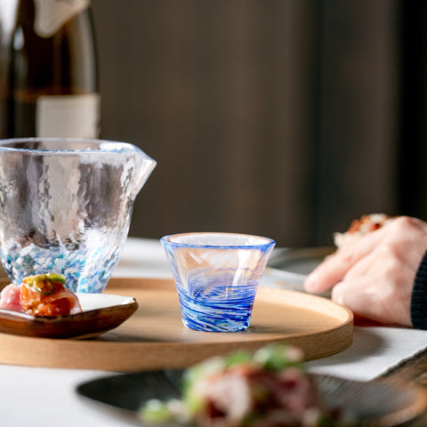 Tsugaru Vidro Takikaze Handmade Glass Sake Cup – 60ml