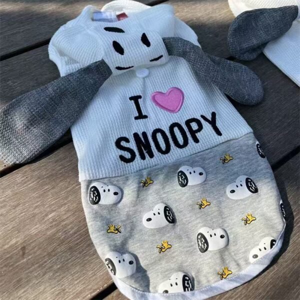 Snoopy Character Hooded Dog Sweatshirt - Image 3