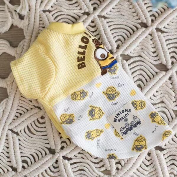 Minions Waffle Knit Patchwork T-Shirt - Image 3