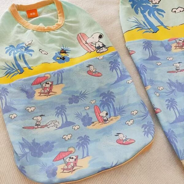 Snoopy Surfboard Blue T-Shirt - Image 3