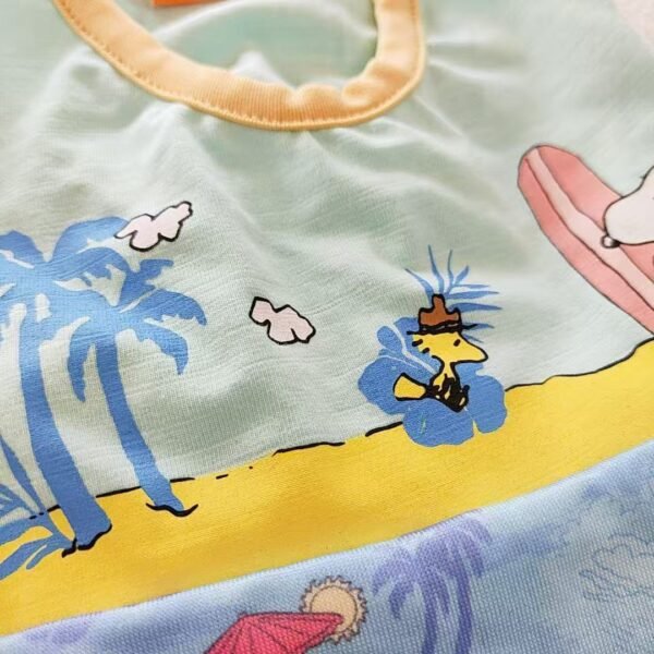 Snoopy Surfboard Blue T-Shirt - Image 2
