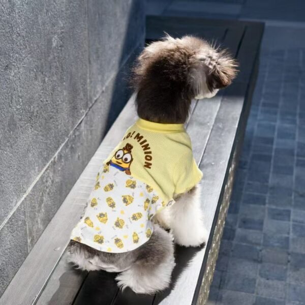 Minions Waffle Knit Patchwork T-Shirt