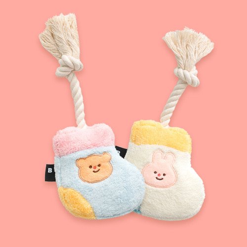 [Biteme] Socks Rope Toy - Rabbit / Bear