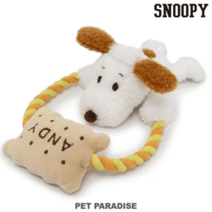 [PET PARADISE] Snoopy Andy Rope Toy– Squeaky Plush Dog Toy