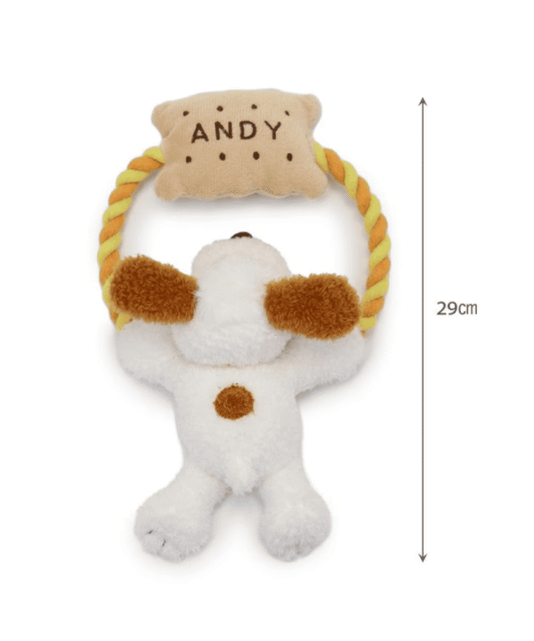 [PET PARADISE] Snoopy Andy Rope Toy– Squeaky Plush Dog Toy - Image 3